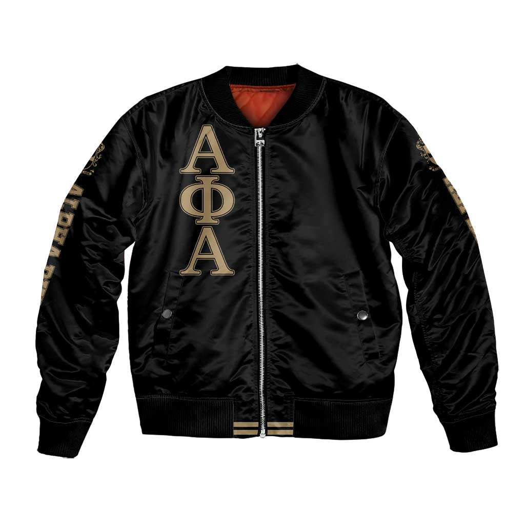 Alpha Phi Alpha Sphinx Bomber Jacket Manly Deeds, Fraternity Pride