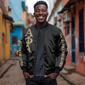 Alpha Phi Alpha Sphinx Bomber Jacket Manly Deeds, Fraternity Pride