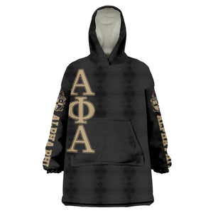 Alpha Phi Alpha Sphinx Kid Wearable Blanket Hoodie Manly Deeds, Fraternity Pride