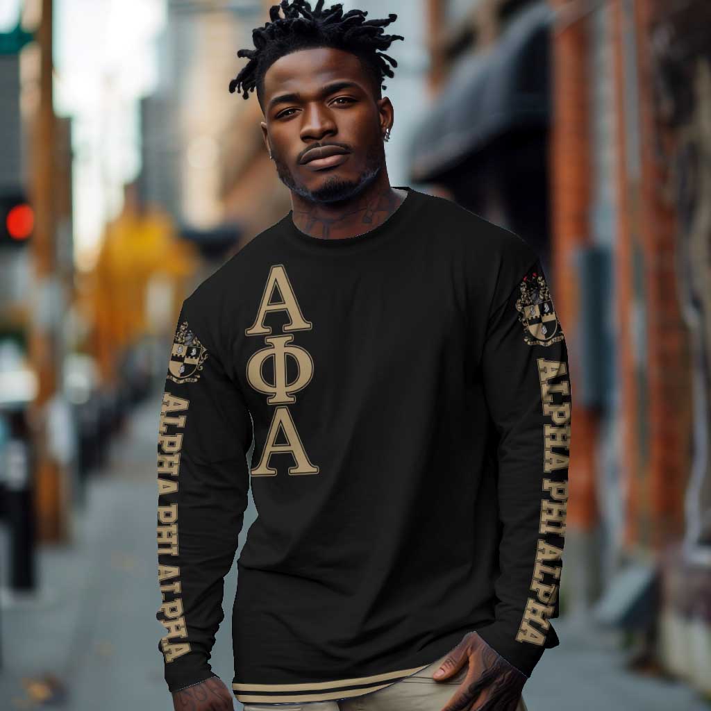 Alpha Phi Alpha Sphinx Long Sleeve Shirt Manly Deeds, Fraternity Pride