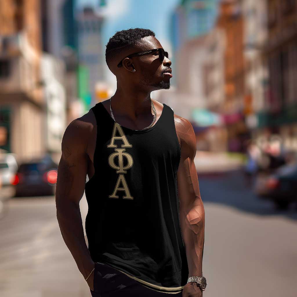 Alpha Phi Alpha Sphinx Men Tank Top Manly Deeds, Fraternity Pride