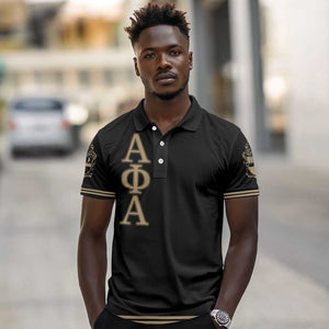 Alpha Phi Alpha Sphinx Polo Shirt Manly Deeds, Fraternity Pride