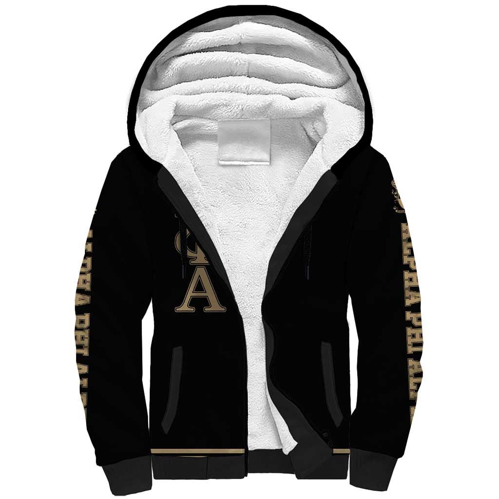 Alpha Phi Alpha Sphinx Sherpa Hoodie Manly Deeds, Fraternity Pride