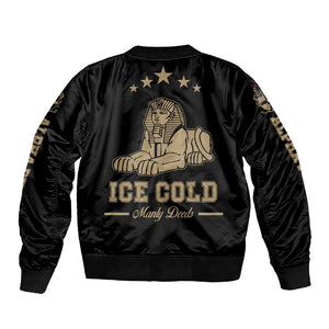 Alpha Phi Alpha Sphinx Sleeve Zip Bomber Jacket Manly Deeds, Fraternity Pride