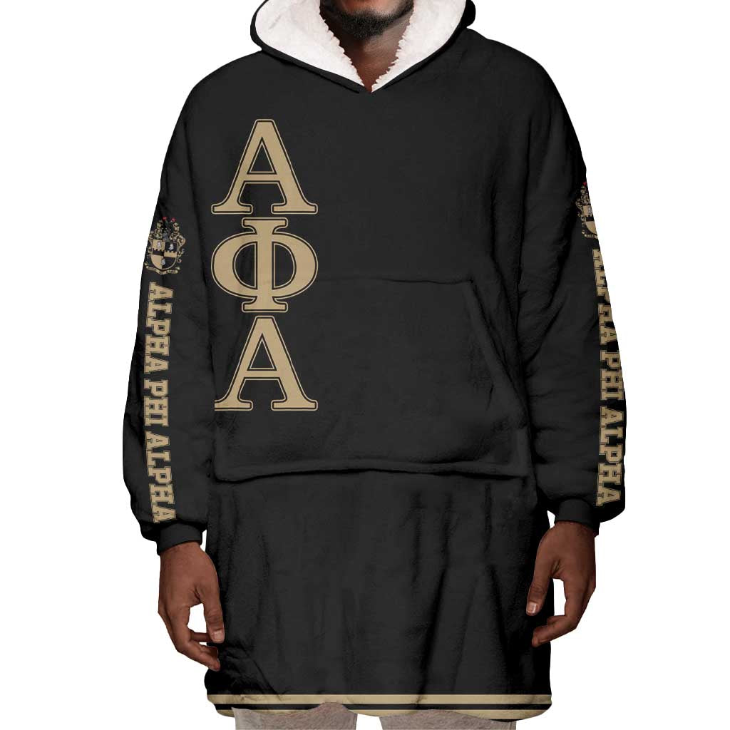 Alpha Phi Alpha Sphinx Wearable Blanket Hoodie Manly Deeds, Fraternity Pride