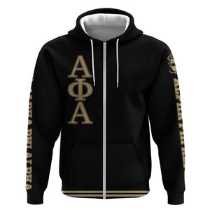 Alpha Phi Alpha Sphinx Zip Hoodie Manly Deeds, Fraternity Pride