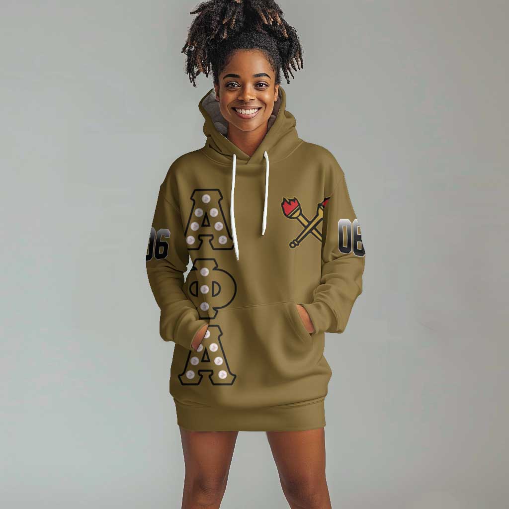 Tylish Alpha Phi Alpha Crystal Hoodie Dress Classic Fraternity