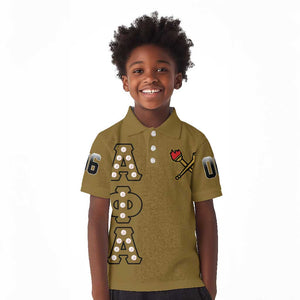 Tylish Alpha Phi Alpha Crystal Kid Polo Shirt Classic Fraternity