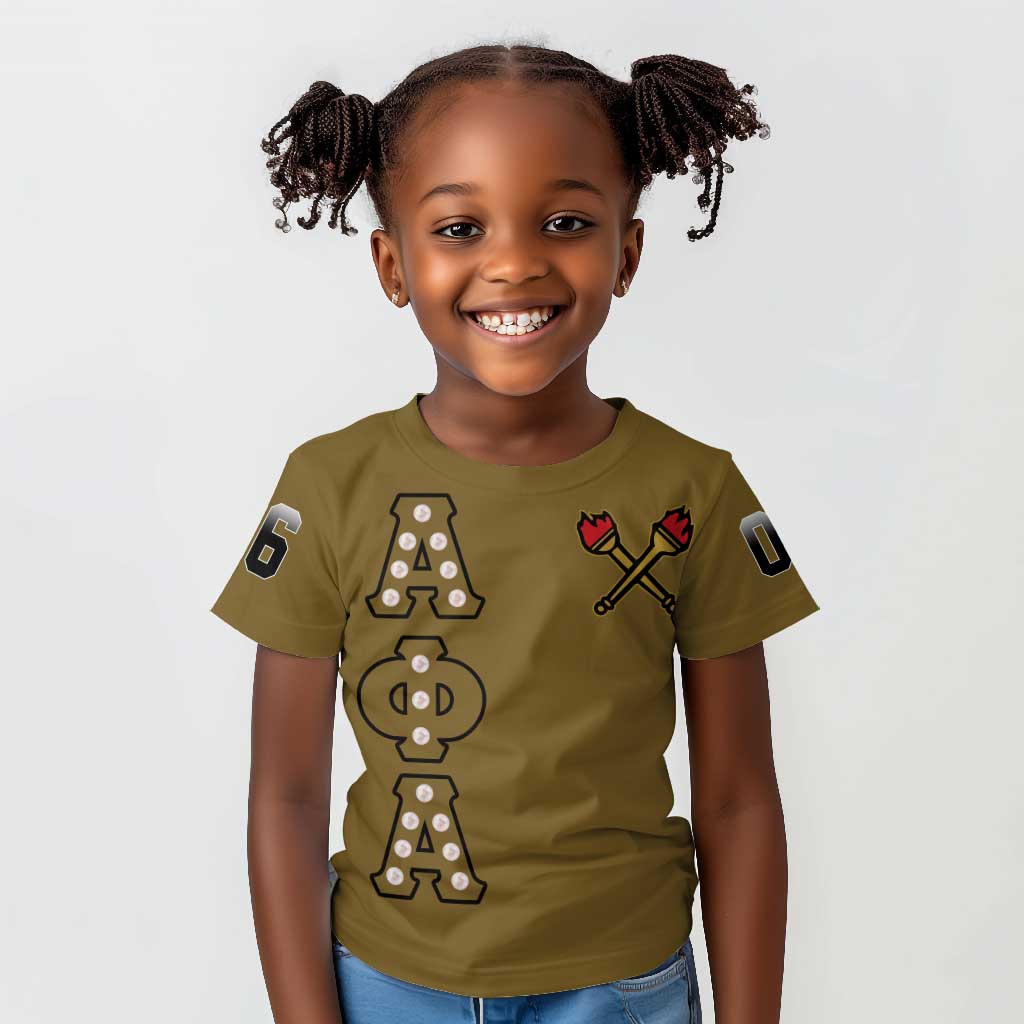 Tylish Alpha Phi Alpha Crystal Kid T shirt Classic Fraternity