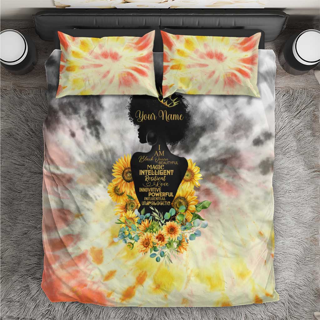 Vintage Flowers - I Am Black Queen Bedding Set