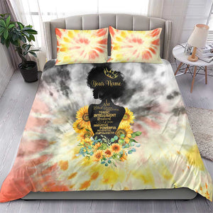 Vintage Flowers - I Am Black Queen Bedding Set