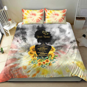 Vintage Flowers - I Am Black Queen Bedding Set