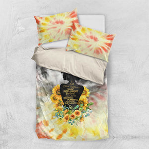 Vintage Flowers - I Am Black Queen Bedding Set