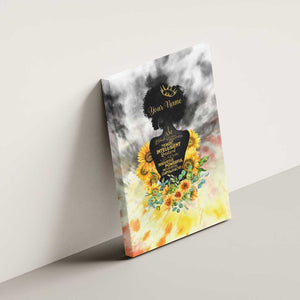 Vintage Flowers - I Am Black Queen Canvas Wall Art