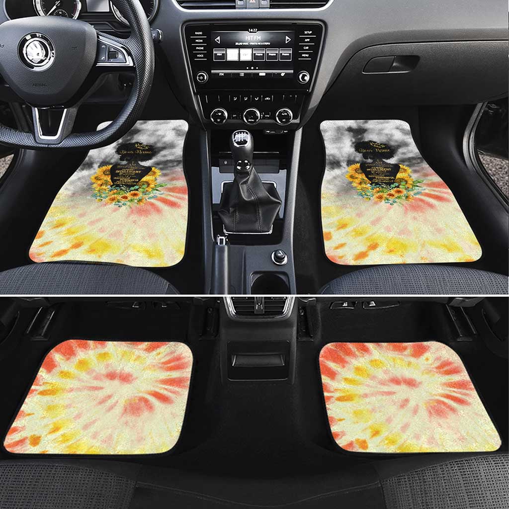 Vintage Flowers - I Am Black Queen Car Mats