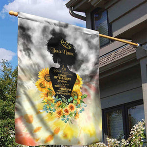 Vintage Flowers - I Am Black Queen Garden Flag