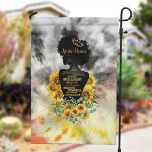 Vintage Flowers - I Am Black Queen Garden Flag