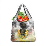 Vintage Flowers - I Am Black Queen Grocery Bag
