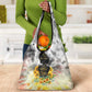 Vintage Flowers - I Am Black Queen Grocery Bag