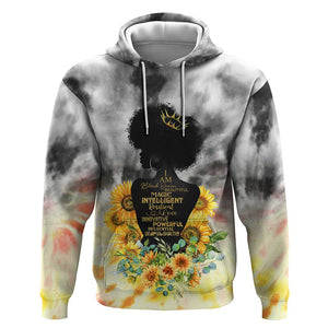 Vintage Flowers - I Am Black Queen Hoodie