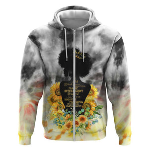 Vintage Flowers - I Am Black Queen Hoodie