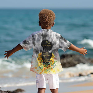 Vintage Flowers - I Am Black Queen Kid Hawaiian Shirt