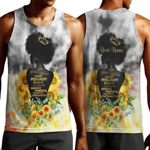 Vintage Flowers - I Am Black Queen Men Tank Top