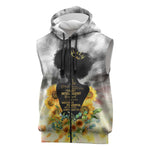 Vintage Flowers - I Am Black Queen Sleeveless Zip Hoodie - African Pride