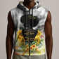 Vintage Flowers - I Am Black Queen Sleeveless Zip Hoodie - African Pride