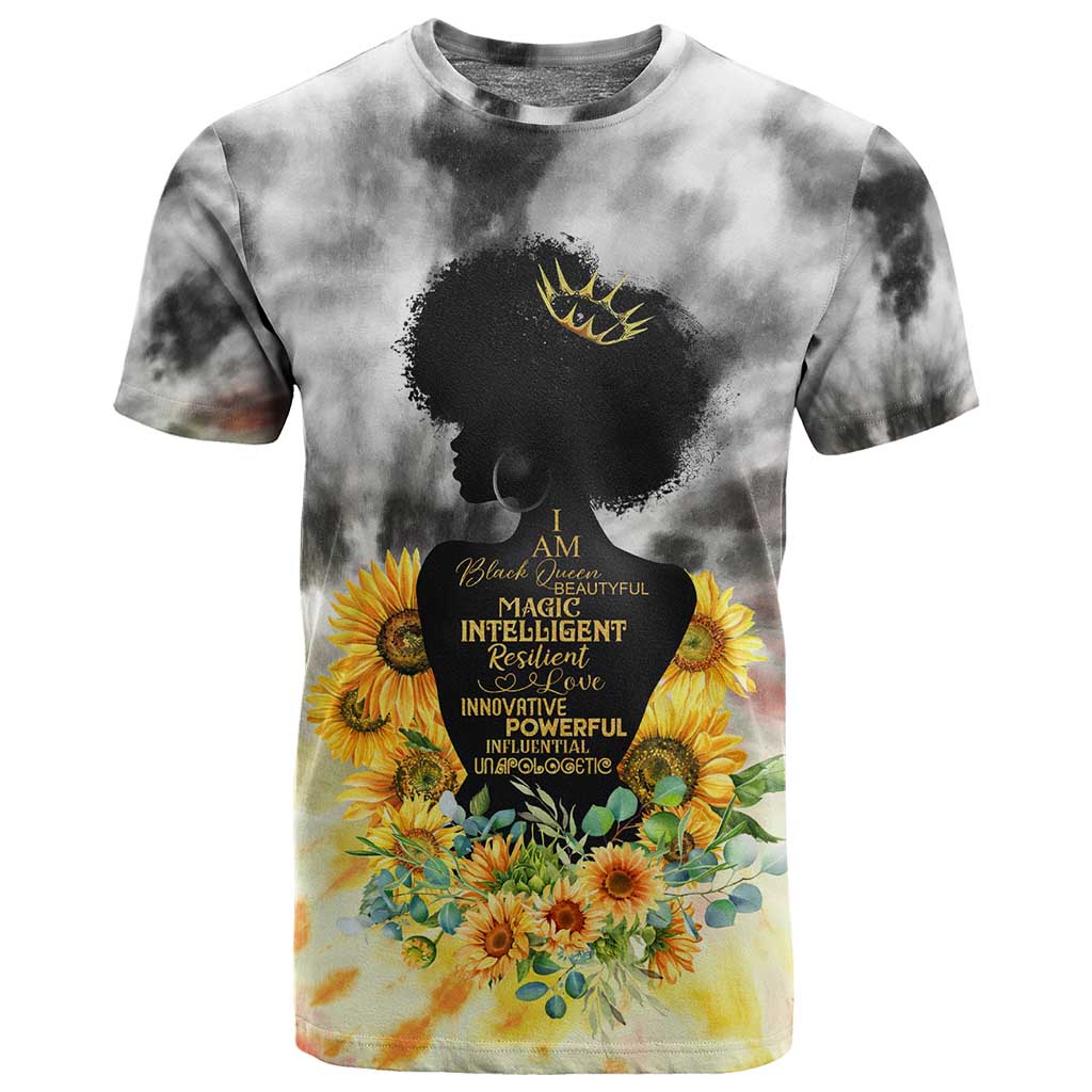 Vintage Flowers - I Am Black Queen T shirt