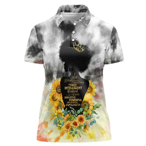 Vintage Flowers - I Am Black Queen Women Polo Shirt