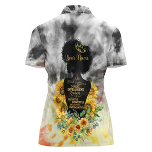 Vintage Flowers - I Am Black Queen Women Polo Shirt