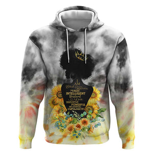 Vintage Flowers - I Am Black Queen Zip Hoodie