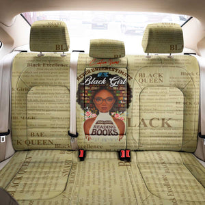 Personalized Black Girl African Back Car Seat Cover Never Underestimate A Book Lover