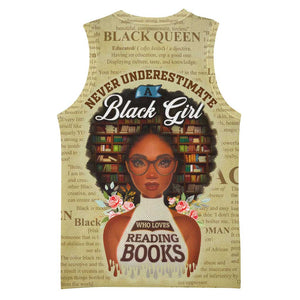 Personalized Black Girl African Basketball Jersey Never Underestimate A Book Lover DT02