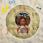 Personalized Black Girl African Beach Blanket Never Underestimate A Book Lover