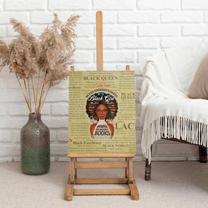 Personalized Black Girl African Canvas Wall Art Never Underestimate A Book Lover