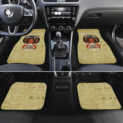 Personalized Black Girl African Car Mats Never Underestimate A Book Lover
