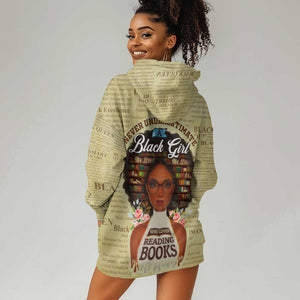 Personalized Black Girl African Hoodie Dress Never Underestimate A Book Lover