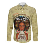 Personalized Black Girl African Long Sleeve Button Shirt Never Underestimate A Book Lover