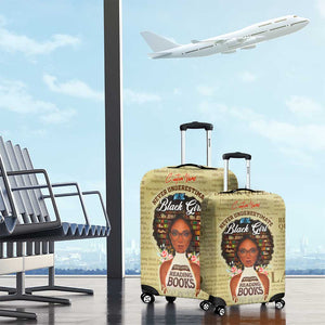 Personalized Black Girl African Luggage Cover Never Underestimate A Book Lover