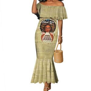 Personalized Black Girl African Mermaid Dress Never Underestimate A Book Lover