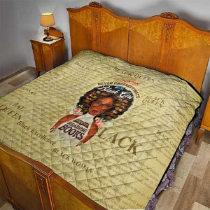 Personalized Black Girl African Quilt Never Underestimate A Book Lover