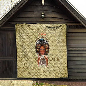 Personalized Black Girl African Quilt Never Underestimate A Book Lover