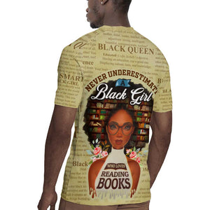 Personalized Black Girl African Rugby Jersey Never Underestimate A Book Lover