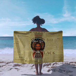 Personalized Black Girl African Sarong Never Underestimate A Book Lover