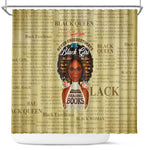 Personalized Black Girl African Shower Curtain Never Underestimate A Book Lover