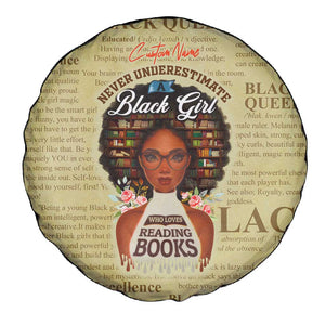 Personalized Black Girl African Spare Tire Cover Never Underestimate A Book Lover