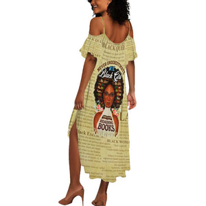 Personalized Black Girl African Summer Maxi Dress Never Underestimate A Book Lover