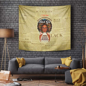 Personalized Black Girl African Tapestry Never Underestimate A Book Lover